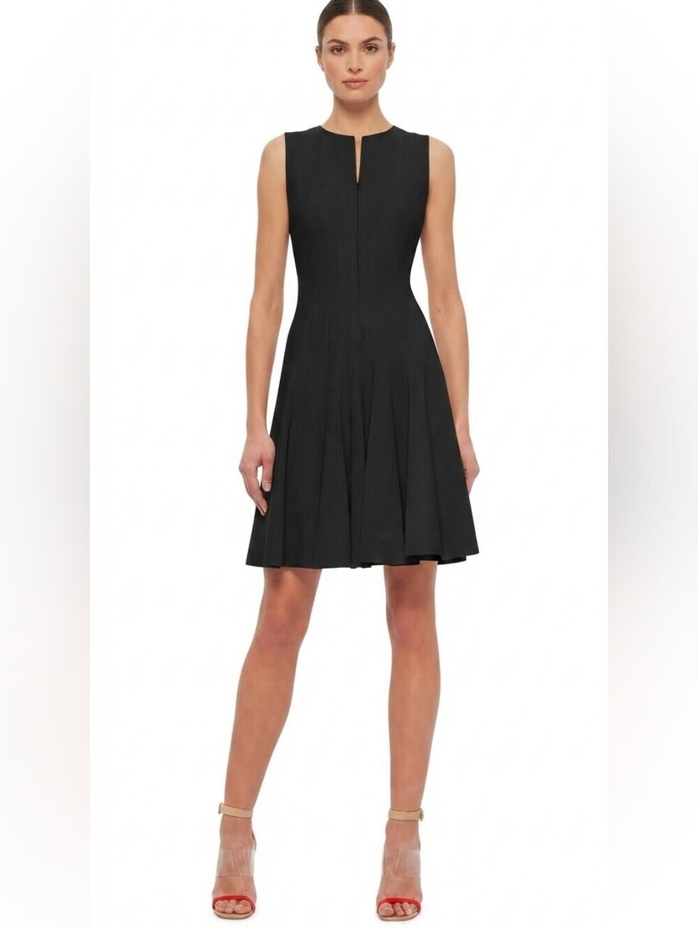 Akris Black Sleeveless Mini Dress Size 10 Pre-owned - FREE SHIPPING